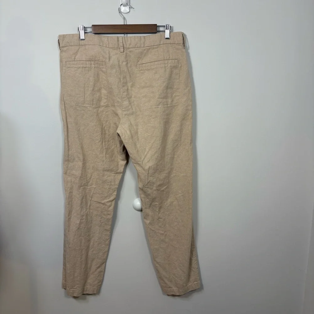 Banana Republic Linen Blend Pants Mens Khaki Coastal Casual RN54023. 36